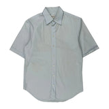 Armani Short Sleeve Shirt - Medium Blue Cotton