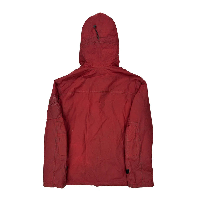 Armani Exchange Checked Parka - Large Red Polyester