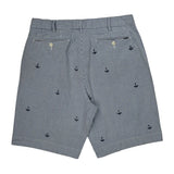 Anchors Polo By Ralph Lauren Striped Chino Shorts - 32W 9L Blue Cotton