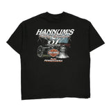 Hannum'S 51St Anniversary Harley Davidson Graphic T-Shirt - Large Black Cotton