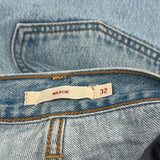 501 Levis Jeans - 32W UK 12 Light Wash Denim