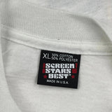 Screen Stars Graphic T-Shirt - XL White Cotton Blend