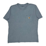 Carhartt T-Shirt - Large Blue Cotton