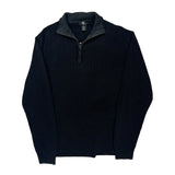 Calvin Klein 1/4 Zip - XL Black Cotton