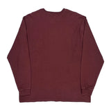 Carhartt Long Sleeve T-Shirt - XL Burgundy Cotton
