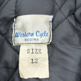 Lc Western Cycle Varsity Jacket - Medium Black Leather