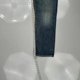 Silver Contrast Stitch Jeans - 36W 30L Blue Cotton