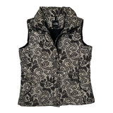 The North Face Vest - Large Black & White Polyester