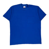 Blank Bvd Single Stitch T-Shirt - XL Blue Cotton