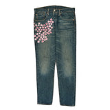 Levis Floral 501 Jeans - 34W US 10 Pink Cotton