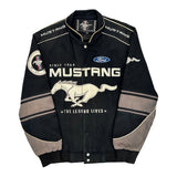Mustang Fordham Ford Nascar Bomber Jacket - Medium Black Cotton