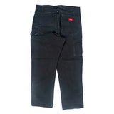 Dickies Cargo Carpenter Trousers - 36W 30L Black Cotton