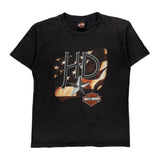 Doc'S Harley-Davidson Shawano County, Wi Harley Davidson Graphic T-Shirt - Medium Black Cotton