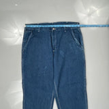 Carhartt Double Knee Carpenter Pants - 38W 32L Blue Cotton