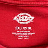 Dickies T-Shirt - 2XL Red Cotton