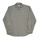 Levis Striped Shirt - XL Gray Cotton