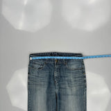 Guess Wide Leg Jeans - 34W 31L Blue Cotton