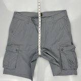 Lee Cargo Shorts - 36W 11L Grey Cotton