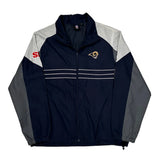 Rams Reebok Nfl Windbreaker - Large Gray Polyester