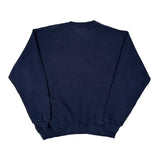 Russell Athletic Sweatshirt - Large Navy Cotton Blend