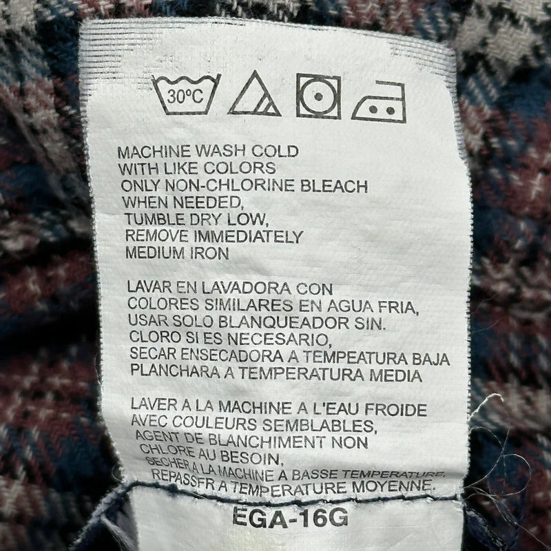 Wrangler Checked Flannel Shirt - Large Multicoloured Cotton