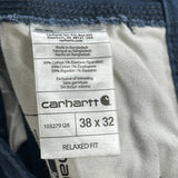 Carhartt Carpenter Trousers - 38W 32L Blue Cotton