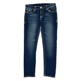 True Religion Contrast Stitch Jeans - 32W UK 10 Dark Wash Denim