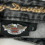 Harley Davidson Boot Cut Jeans - 28W US 4 Gray Denim
