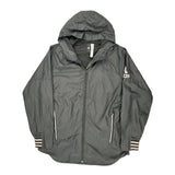 Adidas Windbreaker - Large Gray Polyester