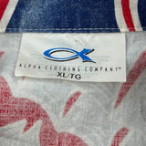 Alpha Clothing Company Hawaiian Shirt - XL Red Cotton