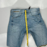 Levis Denim Shorts - 34W 12L Light Wash Cotton