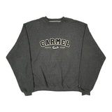 Champion College Sweatshirt - Large Grey Cotton Blend