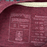 Mountain Graphic Patagonia Graphic T-Shirt - Small Burgundy Cotton