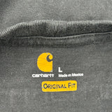 Vintage Carhartt Spellout Long Sleeve T-Shirt - Large Black Cotton
