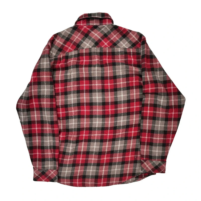 Dickies Checked Flannel Shirt - Large Red Cotton Blend