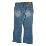 515 Levis Boot Cut Jeans - 32W UK 10 Blue Cotton