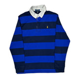 Polo By Ralph Lauren Striped Rugby Shirt - XL Blue Cotton