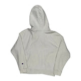 Vintage Reverse Weave Champion Hoodie - Large Cream Cotton