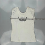 Black Hills Harley Davidson Graphic Tank Top - Medium Blue Cotton