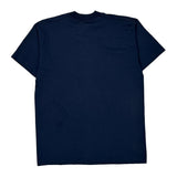 Anvil Graphic T-Shirt - Large Navy Cotton Blend