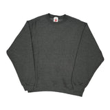 90S Blank Wilson Sweatshirt - Large Grey Cotton Blend