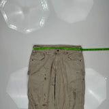 Carhartt Double Knee Carpenter Trousers - 36W 31L Khaki Cotton