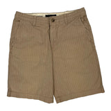 Tommy Hilfiger Pinstripe Chino Shorts - 34W 10L Beige Cotton