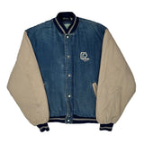 Canyon Guide Varsity Jacket - Large Beige Denim