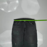 Dickies Carpenter Trousers - 32W 30L Black Cotton