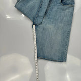 Levis Denim Shorts - 34W 10L Light Wash Denim