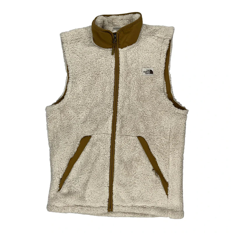 The North Face Fleece Gilet - Small Cream Polyester
