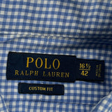 Polo By Ralph Lauren Checked Shirt - Large Blue Cotton