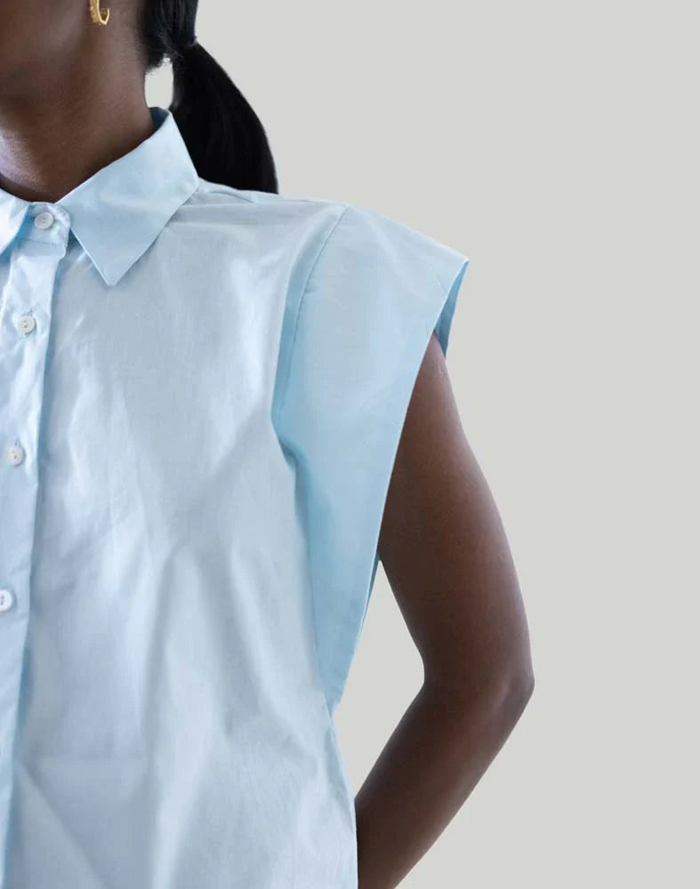 The Perfect Summer Button Down in Blue