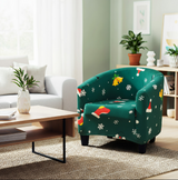 Anyseat Christmas Green Chair Cover – Dustproof Tub Slipcover for Home Décor